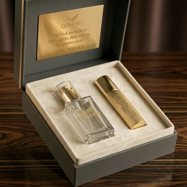 Ophyr Gravur Individualisierung in Verpackung